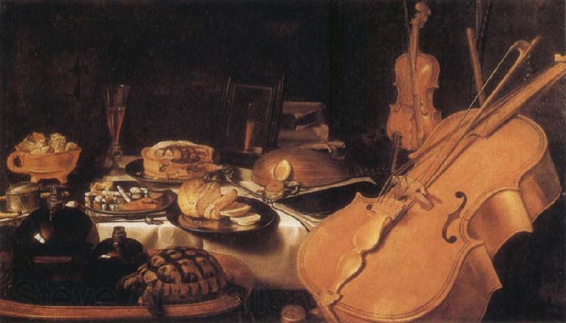 Pieter Claesz Still Life with Museum instruments Spain oil painting art